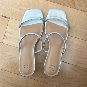 Target Silver Tan Heels Elegant Design